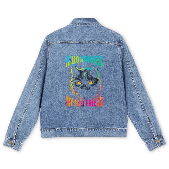 Hello Darkness My Old Friend Men's Denim Jackets