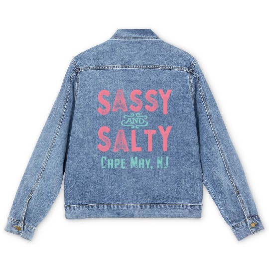 Cape May New Jersey Sassy And Salty Men's Denim Jackets