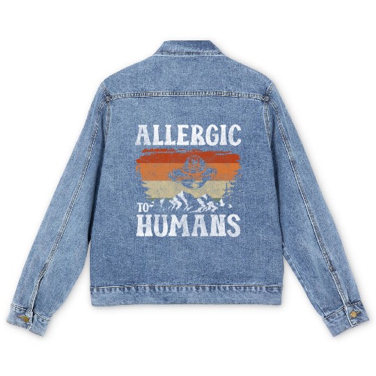 Aliens Area 51 Earth Astronaut Men's Denim Jackets