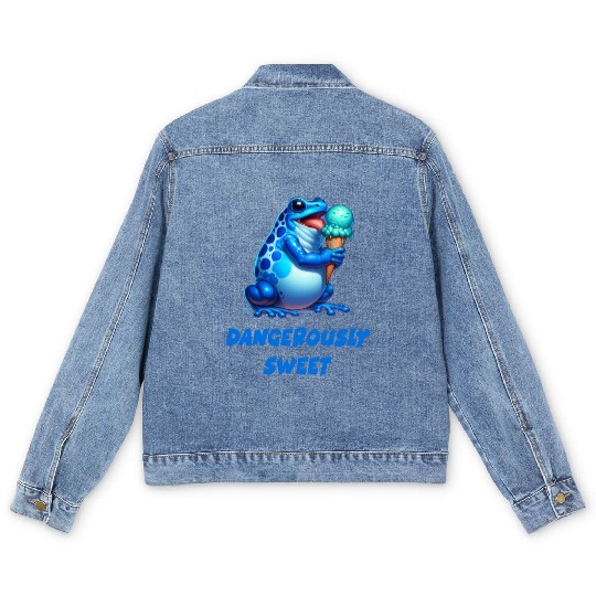 Poison dart frog Men's Denim Jackets