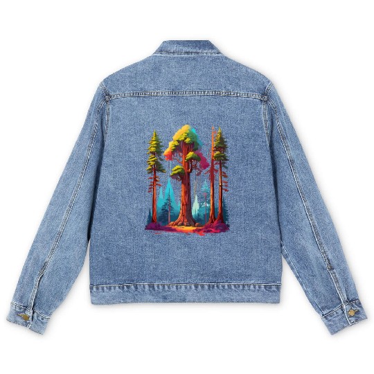 Redwood Forest - For Nature Lovers Men's Denim Jackets