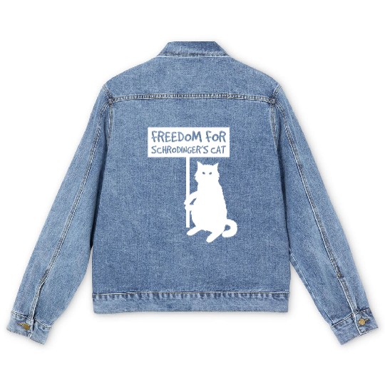 Cute kawaii cat Men's Denim Jackets