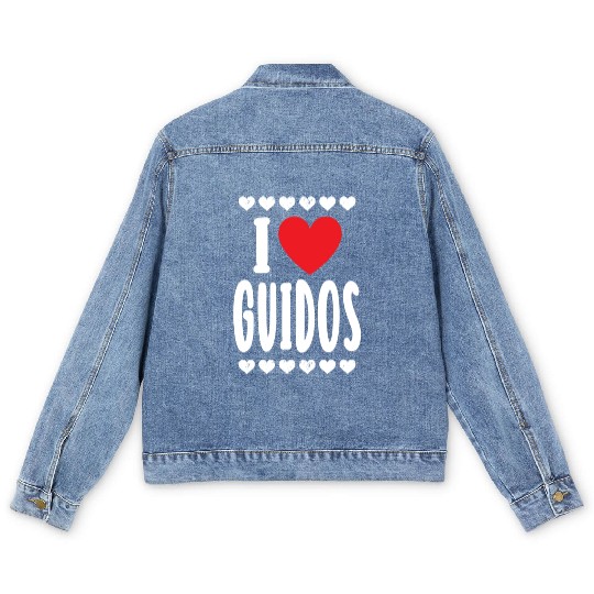 I Love Guidos Italian Urban Macho Party Men's Denim Jackets