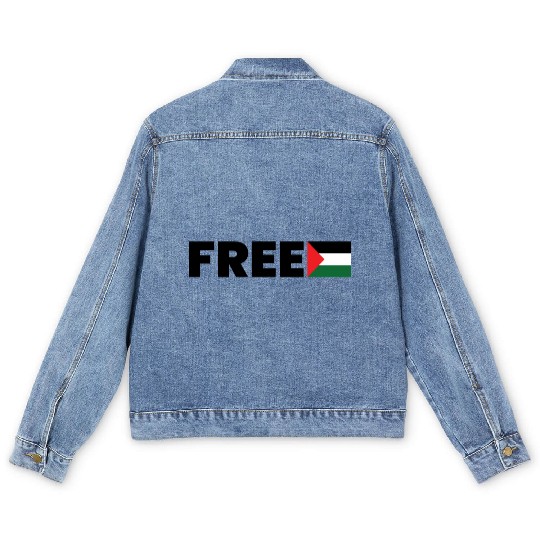 Free Palestine Men's Denim Jackets