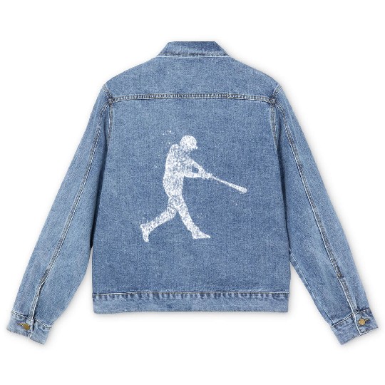 Baseball Pitcher Men's Denim Jackets