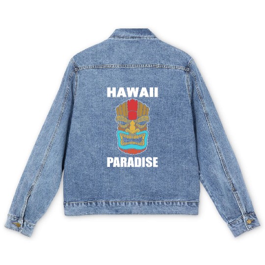 Hawaii Paradise Beach Lover Or Tourist Gift Men's Denim Jackets