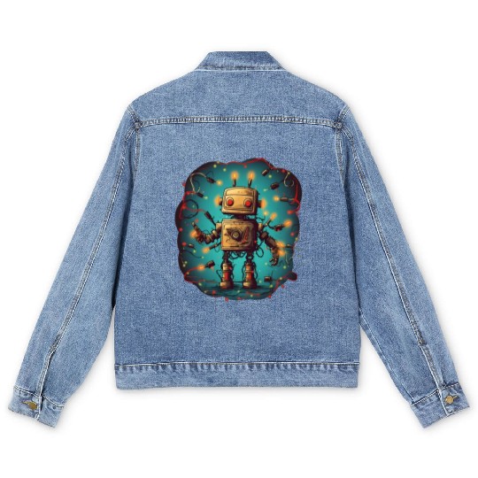 Tangled Techmas Bot Men's Denim Jackets