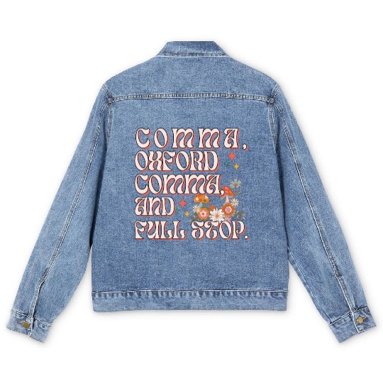 Oxford comma. For grammar students and teachers Men's Denim Jackets