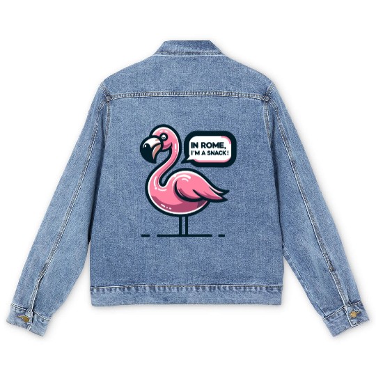 Flamingo Roman History Roman Empire Cuisine Men's Denim Jackets