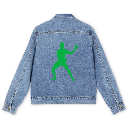 Israel Adesanya Green Active Men's Denim Jackets