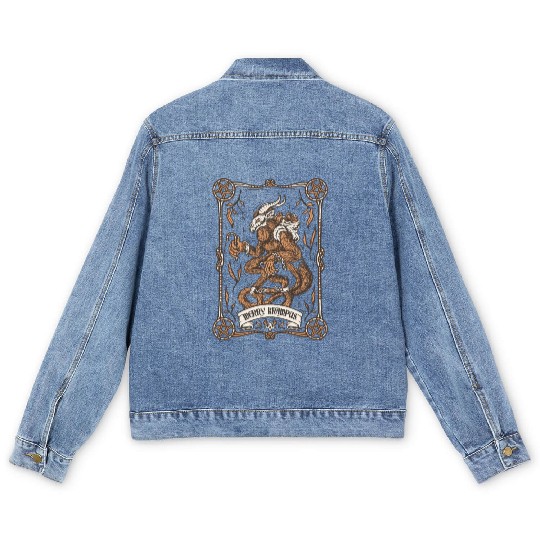 Merry krampus Men's Denim Jackets