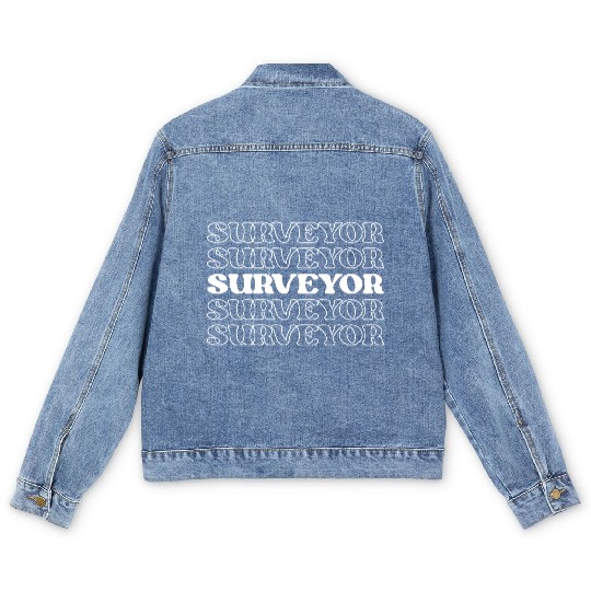 Surveyor Mapper Land Surveyor Geospatial Expert Men's Denim Jackets