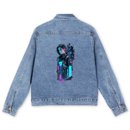 sci fi character v6 Men's Denim Jackets