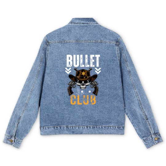 Skeleton Arsenal Bullet Club Commando Men's Denim Jackets Men's Denim Jackets