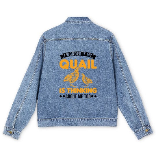 Warning Quail Breeding Breeders Men's Denim Jackets