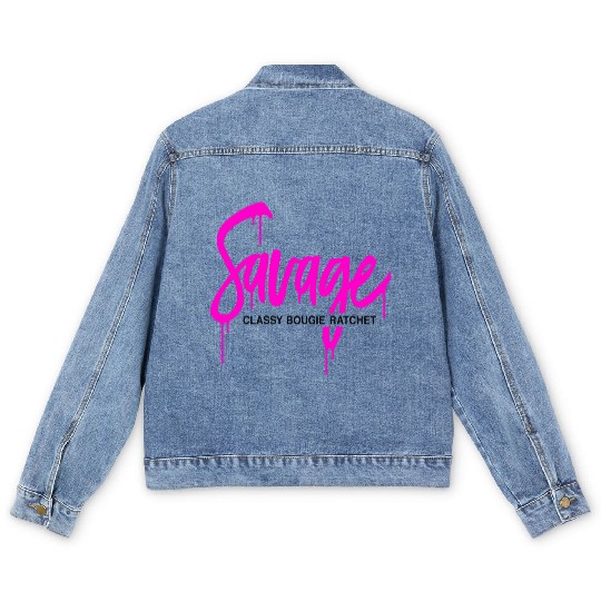 Savage classy bougie ratchet Men's Denim Jackets