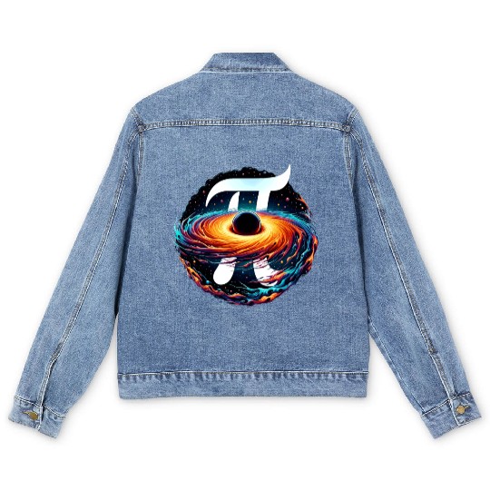 Funny Pi Day 2024 3,14 Pi Number Symbol Math Men's Denim Jackets