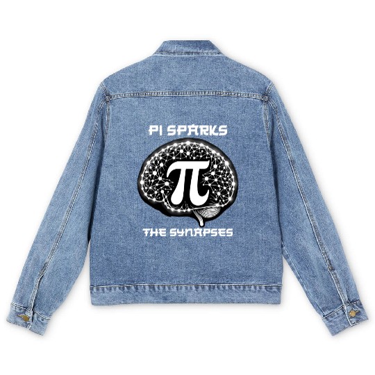 Funny Pi Day 2024 3,14 Pi Number Symbol Math Men's Denim Jackets