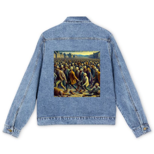 Undead Zombie Horde 3 Men's Denim Jackets