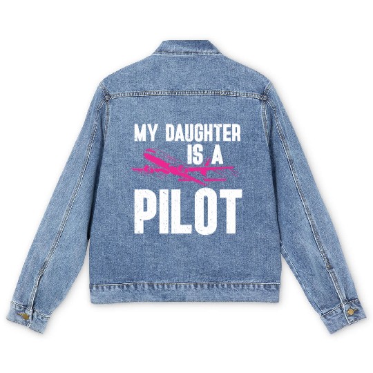 Pilot Quote Flight Lover Aircraft Aviation Men's Denim Jackets