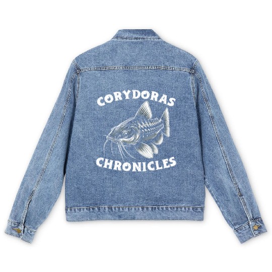 Corydoras Catfish Fish Lover Freshwater Aquarium Men's Denim Jackets