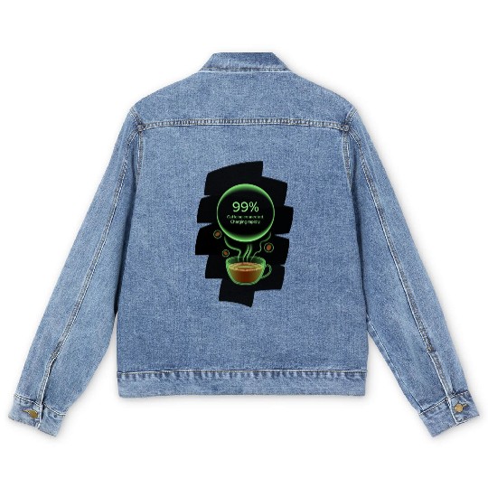 Caffeine charging - charging rapidly Men's Denim Jackets