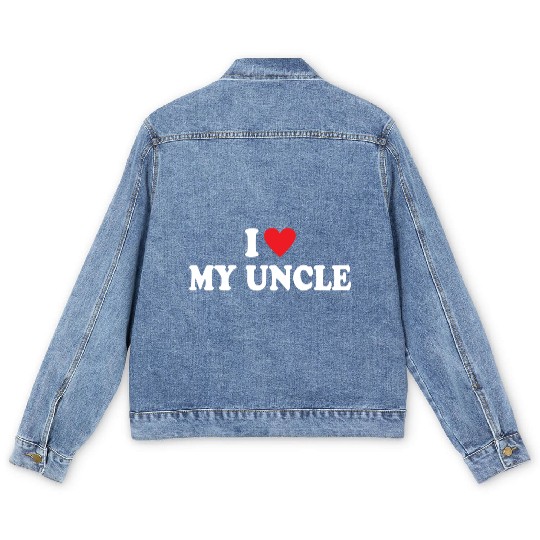 I Love My Uncle Men's Denim Jackets