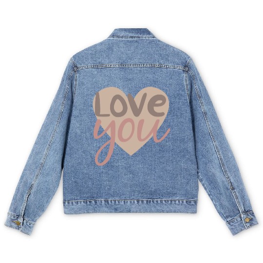 love you Men's Denim Jackets
