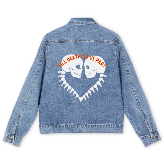 Skulls Till Death Do Us Part Heart © Men's Denim Jackets