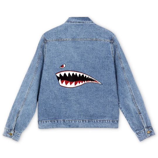 p-51 mustangs p-40 warhawks Men's Denim Jackets