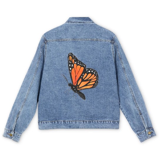 Monarch butterfly 1 Men's Denim Jackets
