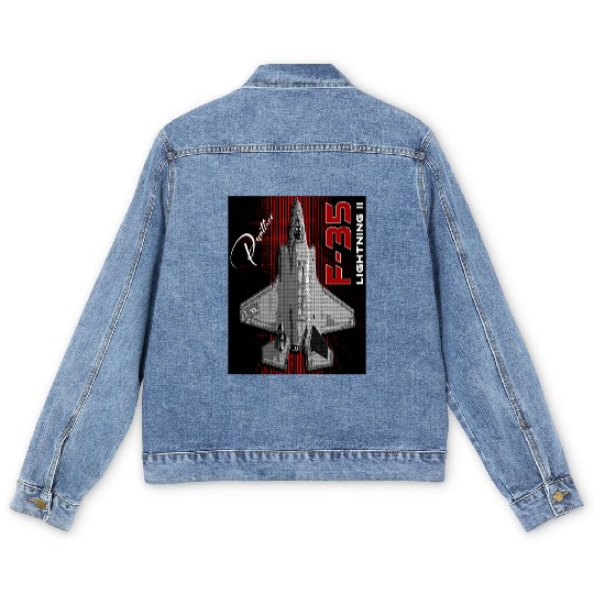 Lockheed Martin F-35 Lightning II Men's Denim Jackets
