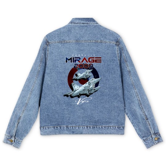 Dassault Mirage 2000 French Vintage Multi-Role Fig Men's Denim Jackets
