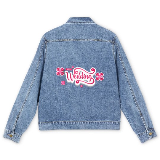 Happy Wedding Men's Denim Jackets