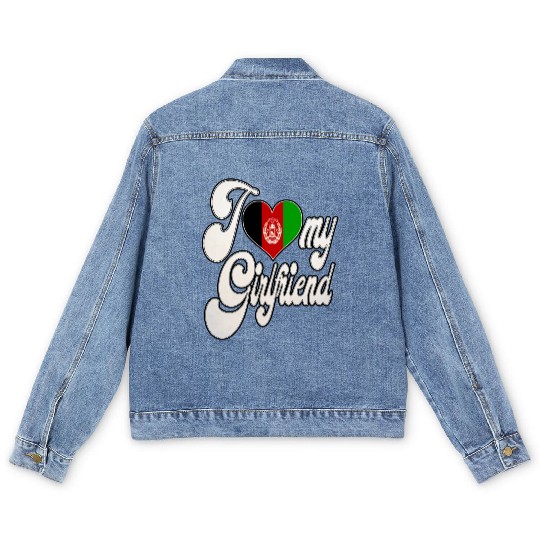 AfghanI Love My Afghanistan Girlfriend Men's Denim Jackets