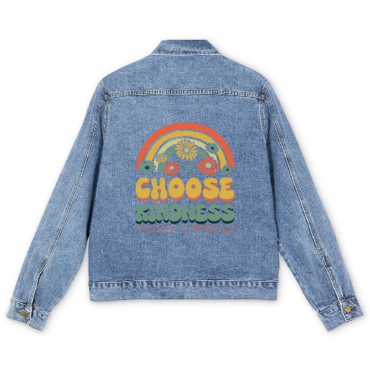 Choose Kindness Braille Alphabet Braille Language Men's Denim Jackets