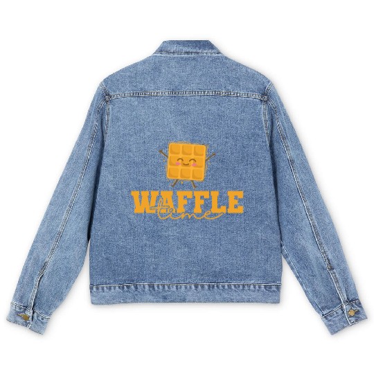Waffle Time Favorite Food Men's Denim Jackets