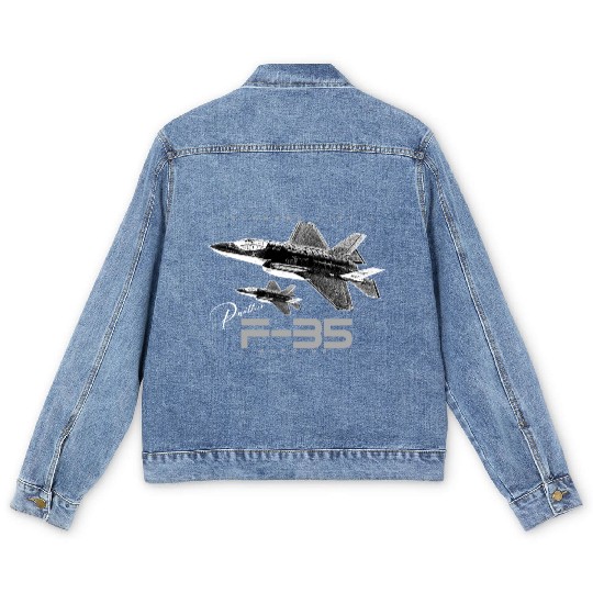 Lockheed Martin F-35 Lightning II Men's Denim Jackets