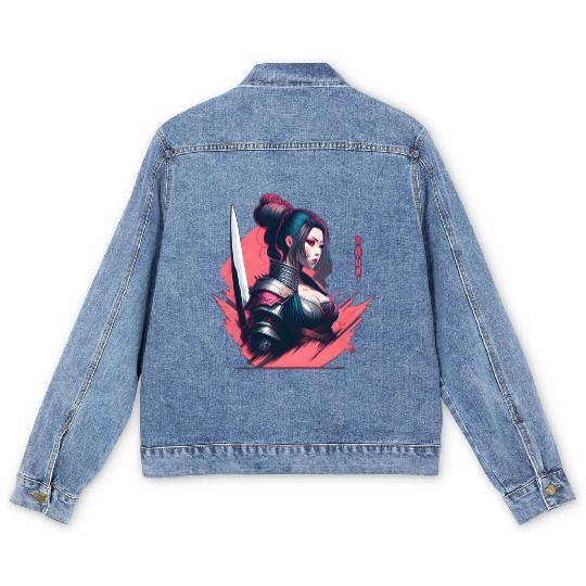 Cyberpunk Samurai Cyberpunk Men's Denim Jackets