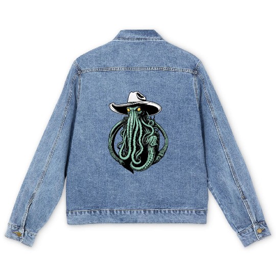 Weird Wild West - Cthulhu Cowboy Men's Denim Jackets