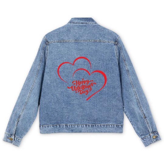 Happy Valentine's Day" Men's Denim Jackets