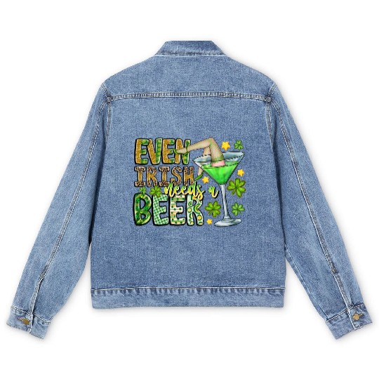 Even irish Needs a Beer Men's Denim Jackets