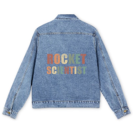 Rocket Scientist Aerospace Engineer Spaceship Men's Denim Jackets