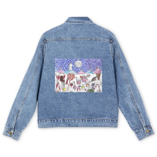 The Nutcracker Christmas Candy Land Men's Denim Jackets
