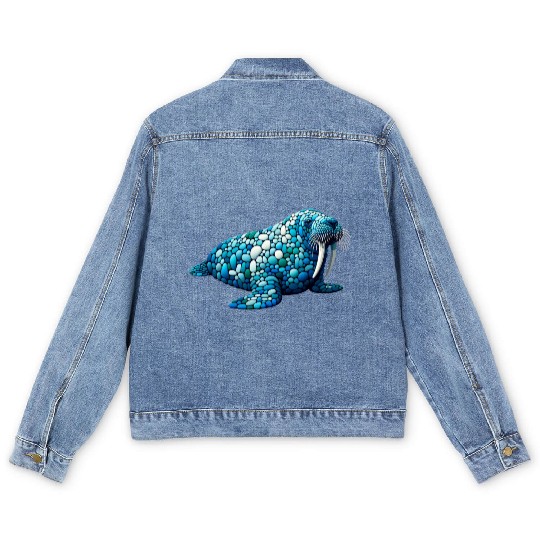 Serene Seas Walrus Men's Denim Jackets