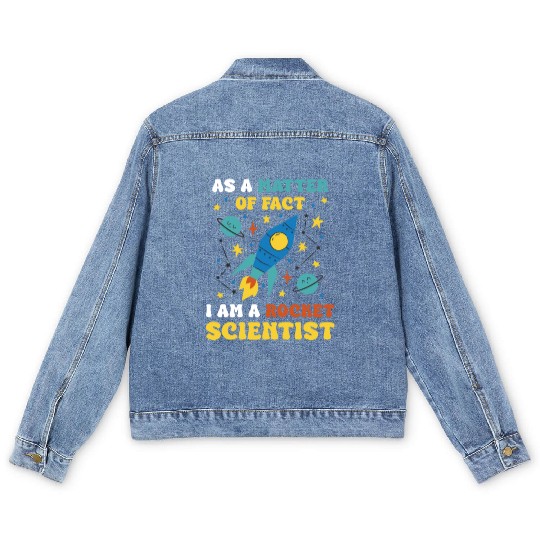 AS A Matter Of Fact I Am A Rocket Scientist Men's Denim Jackets