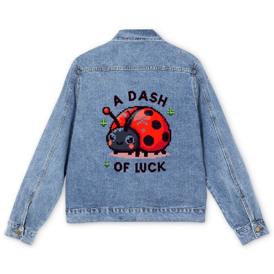 Ladybug: A dash of luck Men's Denim Jackets