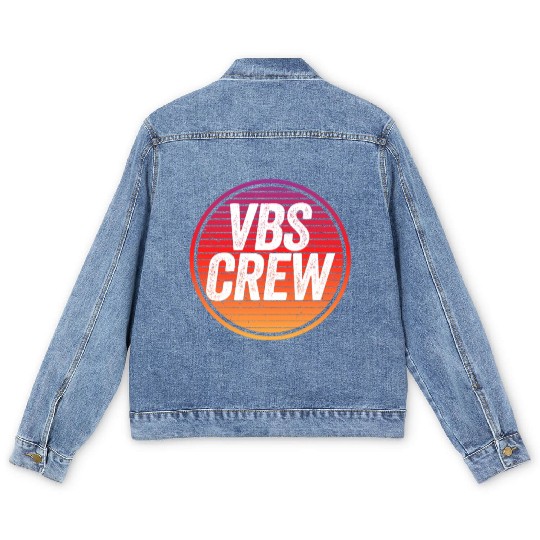 VBS Colorful Bible Vacation School Love Men's Denim Jackets