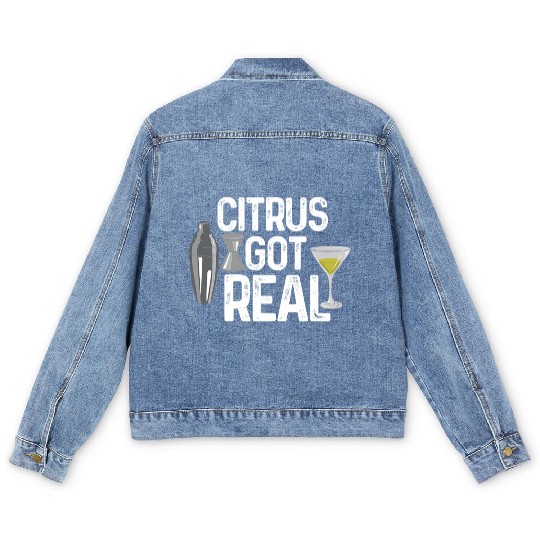 Bartender Citrus Got Real Men's Denim Jackets