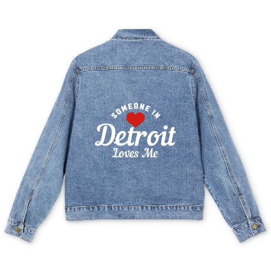 Detroit Michigan Motor City USA Men's Denim Jackets